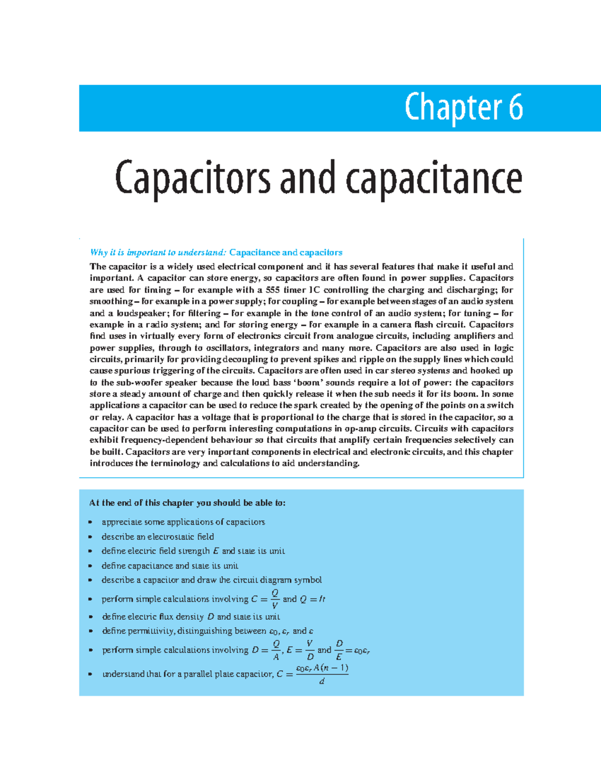 Electrical circuit p5 - Chapter 6 Capacitors and capacitance Why it is ...