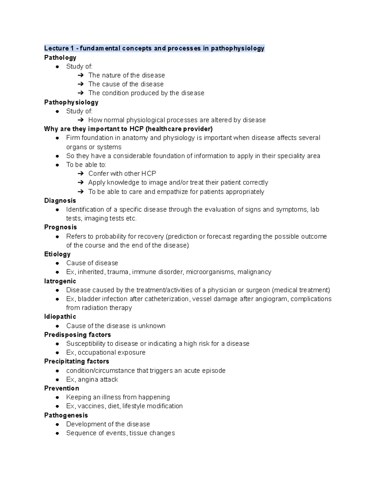 Medradsc 1B03 1-11 - notes - Lecture 1 - fundamental concepts and ...