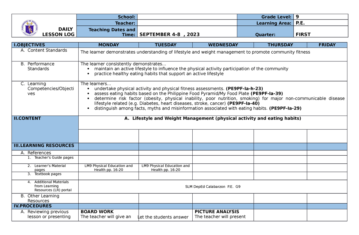 DLL-Q1 WK 2 - Copy - DAILY LESSON - DAILY LESSON LOG School: Grade ...