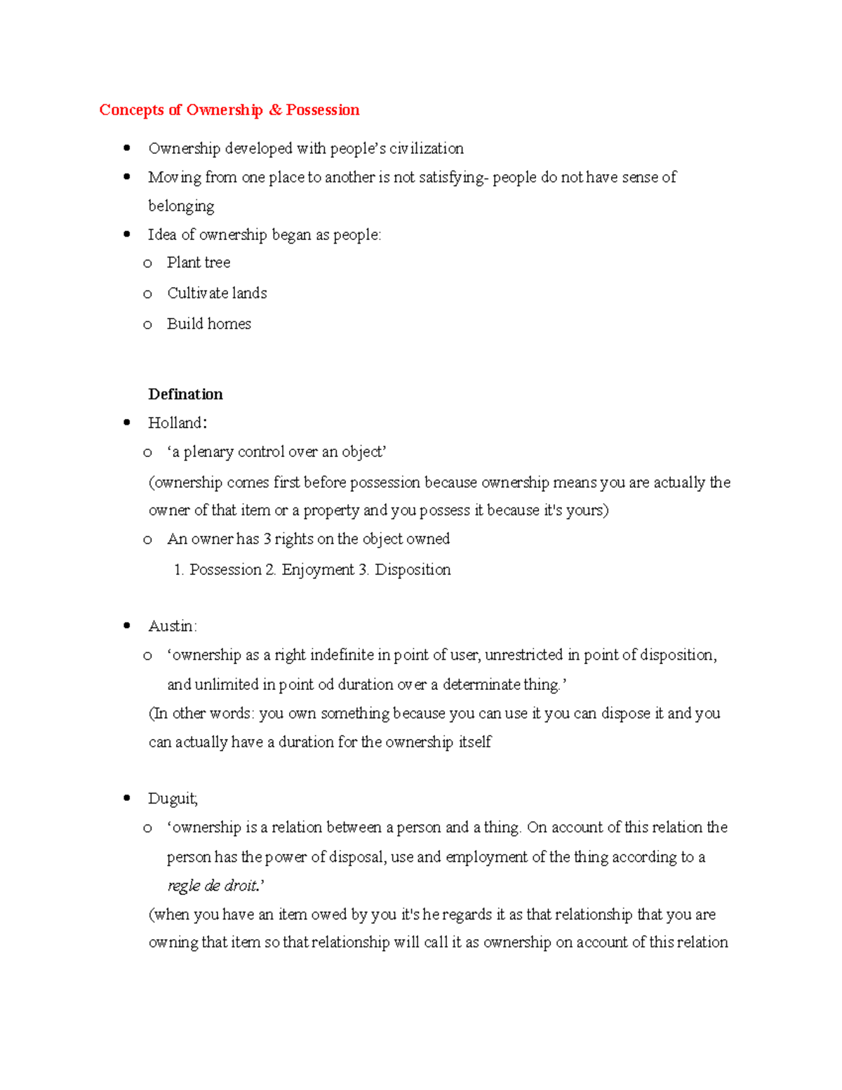 Concepts-of-Ownership - Concepts of Ownership & Possession Ownership ...