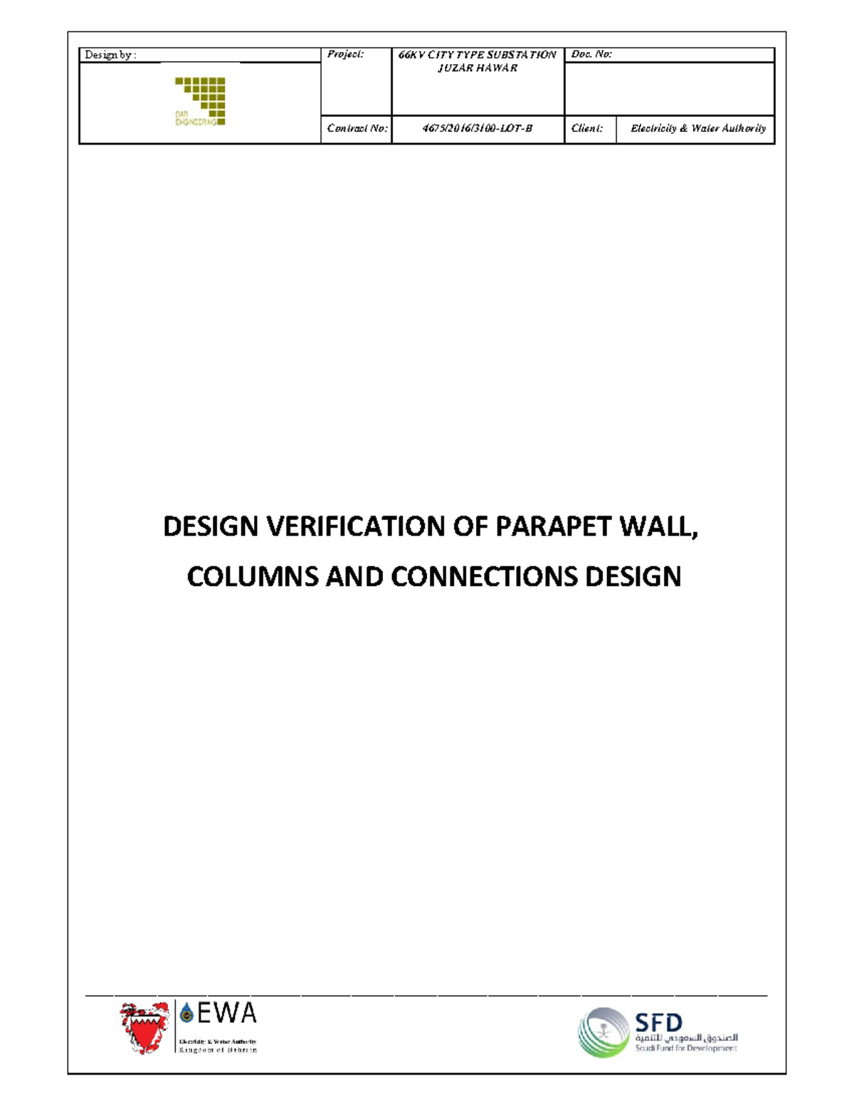 Verification Report FOR Facade Support - 07 - Construction Engineering ...