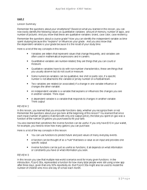 Study Guide - Variables: things that change (frequently or from person ...