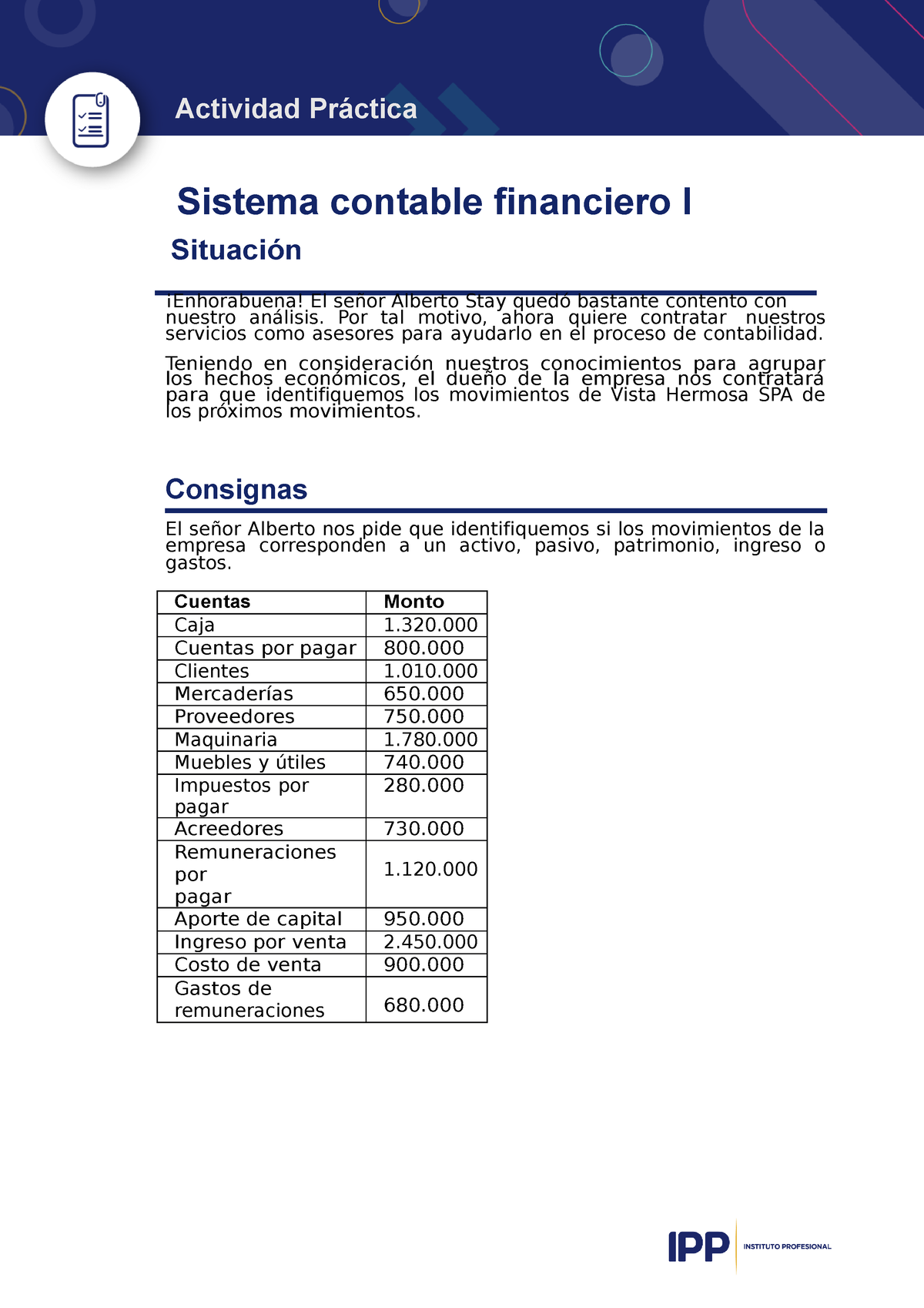 Sistema Contable Financiero I M2 - Actividad Práctica Sistema Contable ...