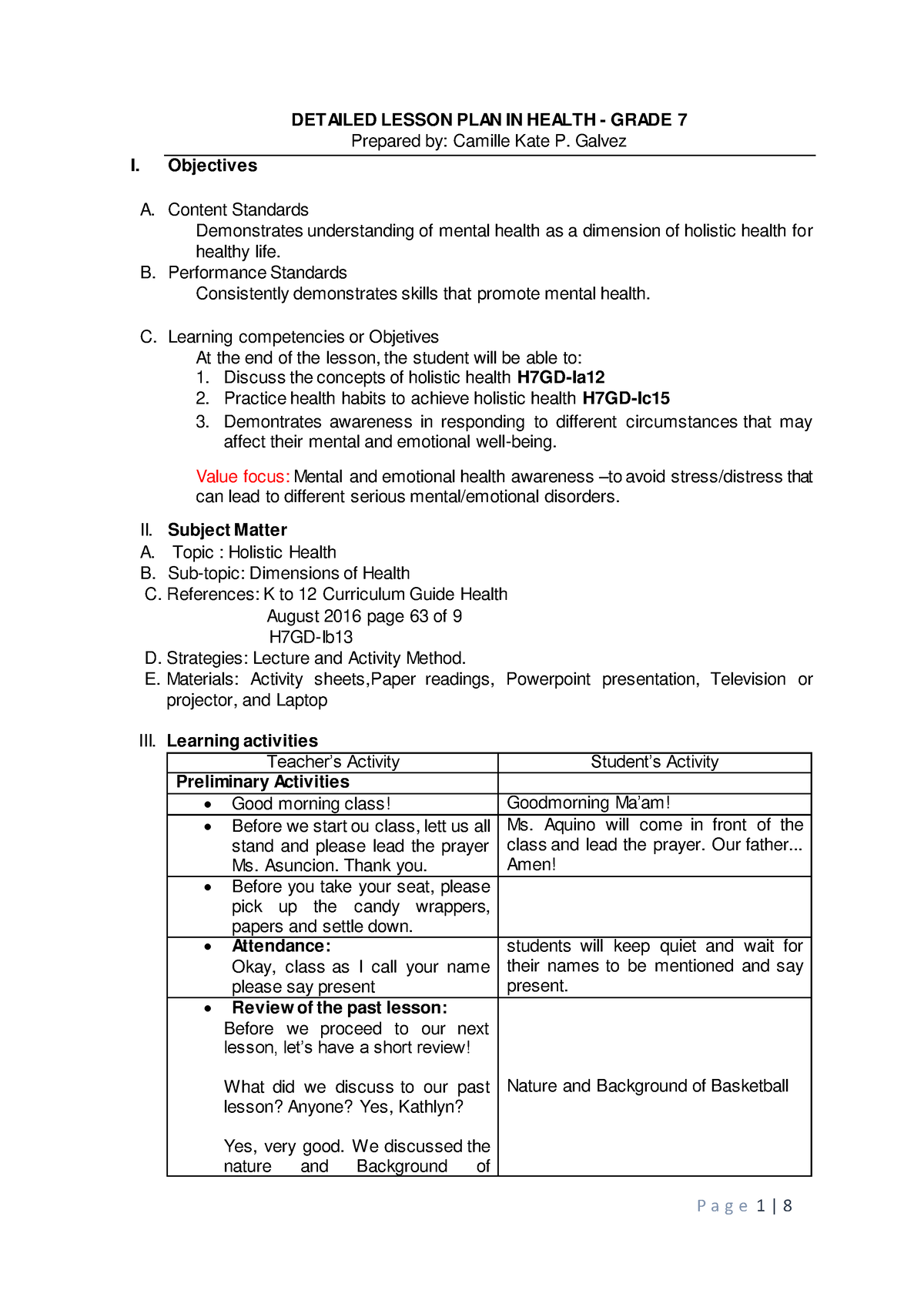 DLP-in-Health Ckpgalvez - DETAILED LESSON PLAN IN HEALTH - GRADE 7 ...