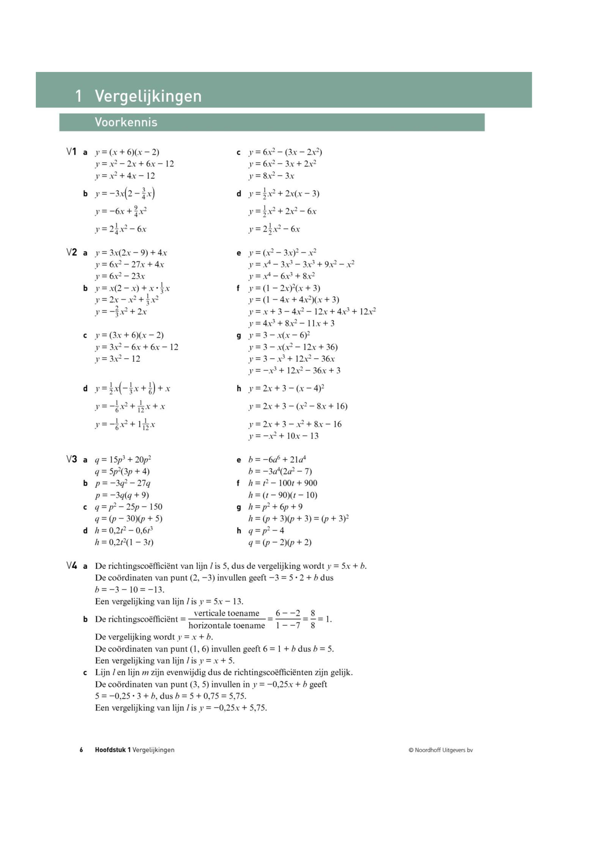 4Vwis B H1 Uitwerkingen - Wiskunde - Studeersnel