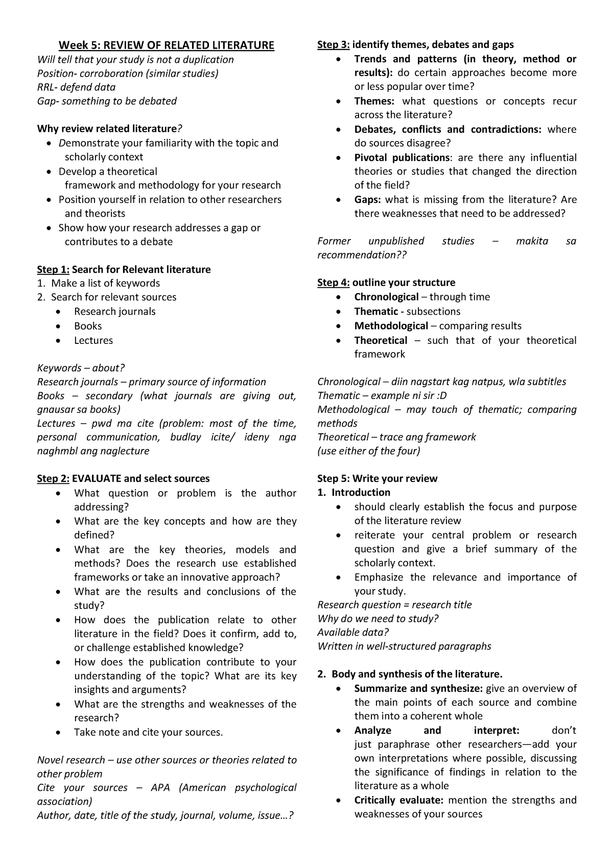 practical research module 5 review of related literature