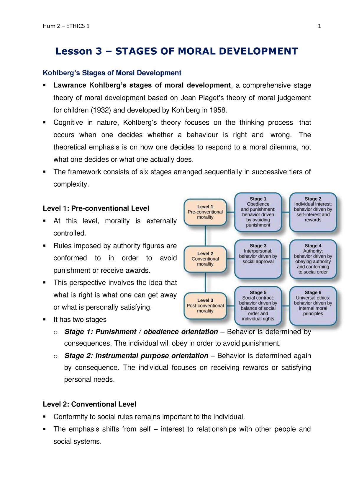 class assignment moral development film