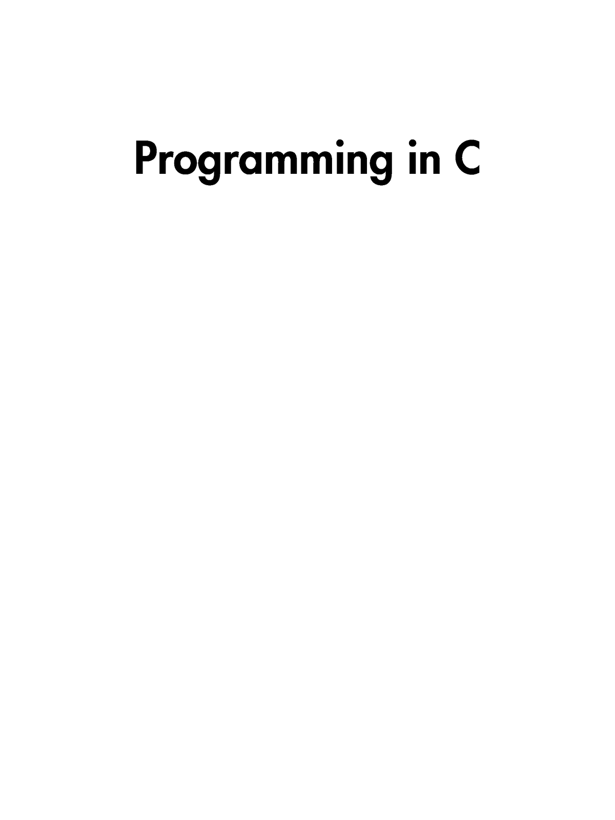 E. Balagurusamy - Programming In C-Mc Graw-Hill Education (2018 ...