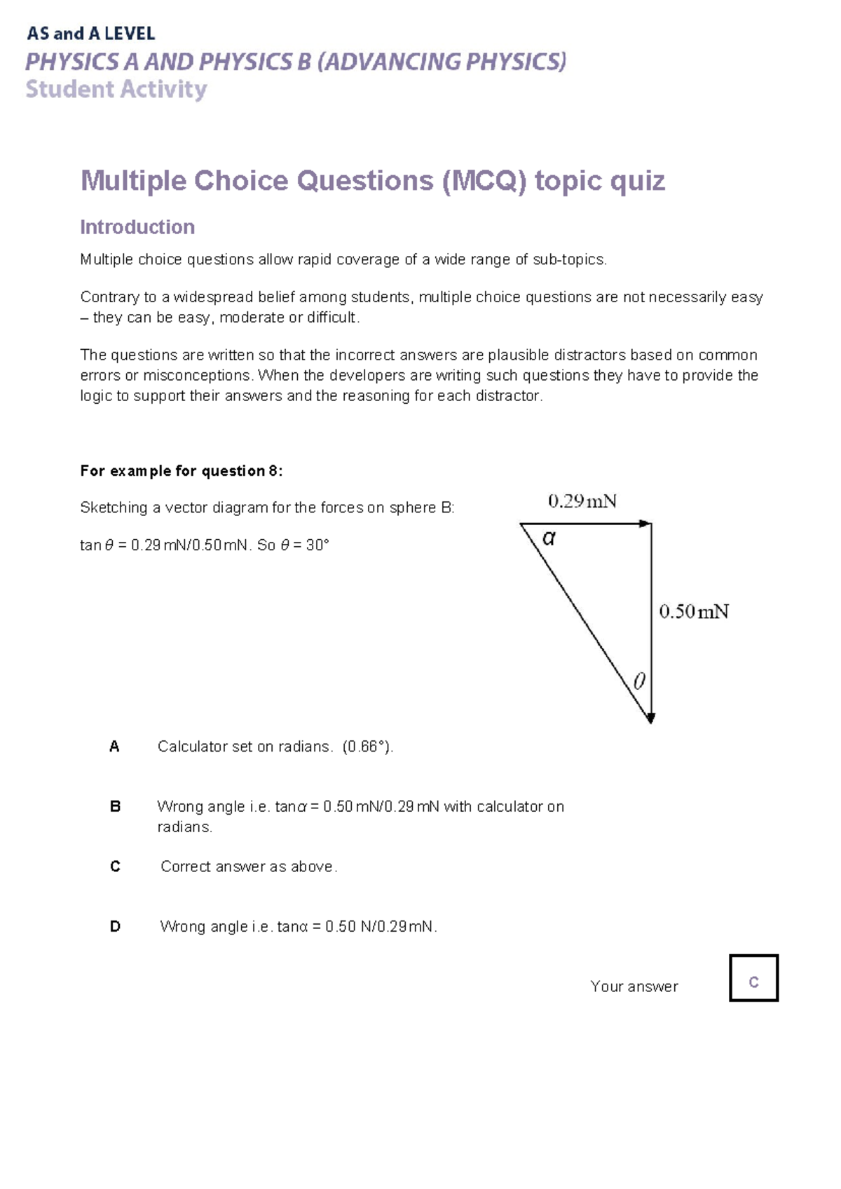Measurements-materials-forces-and-motion MCQ answers - Multiple Choice ...