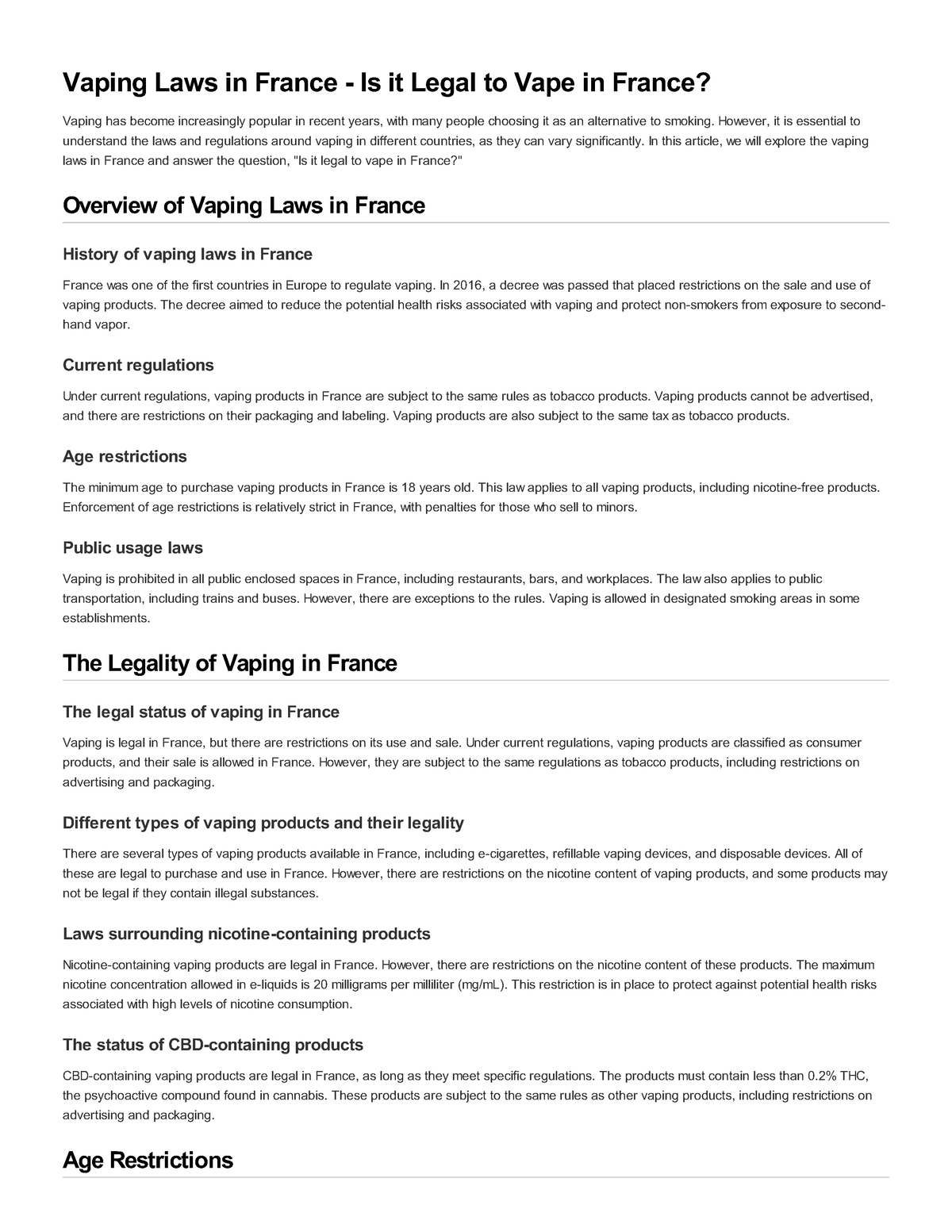 french vaping essay