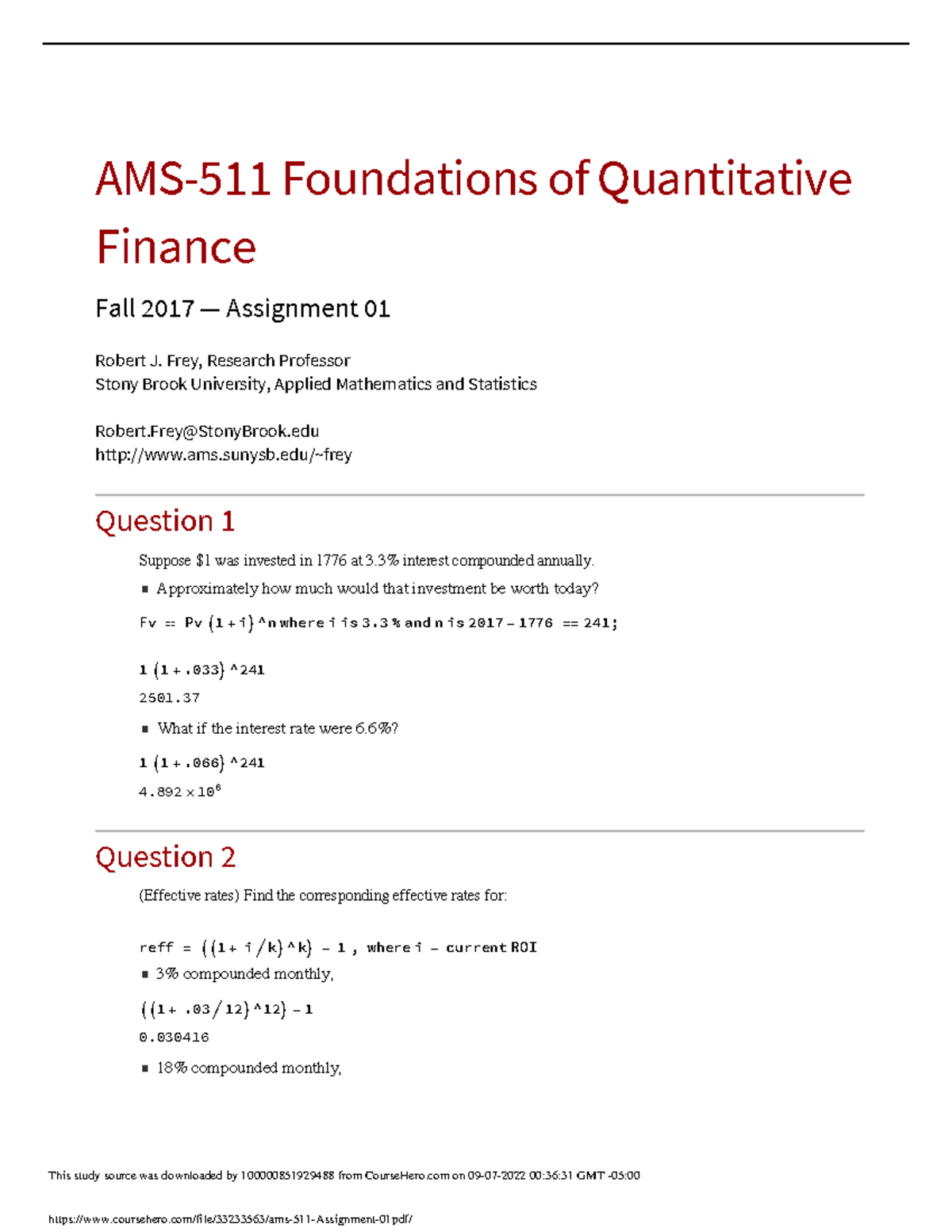 assignment-1-2017-ams-511-foundations-of-quantitative-finance-fall