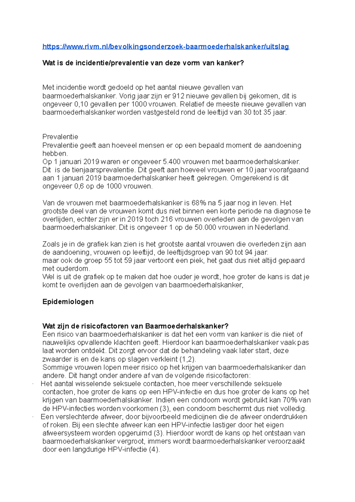 Screeningopdracht Baarmoederhalskanker - Rivm/bevolkingsonderzoek ...