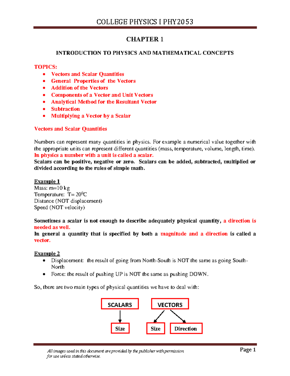 College Physics 1B - Notes - CHAPTER 1 INTRODUCTION TO PHYSICS AND ...