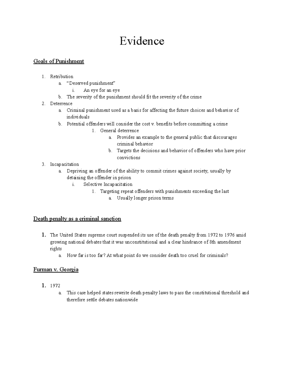Evidence - Elements of crime, Direct and Indirect, Goals of punishment ...