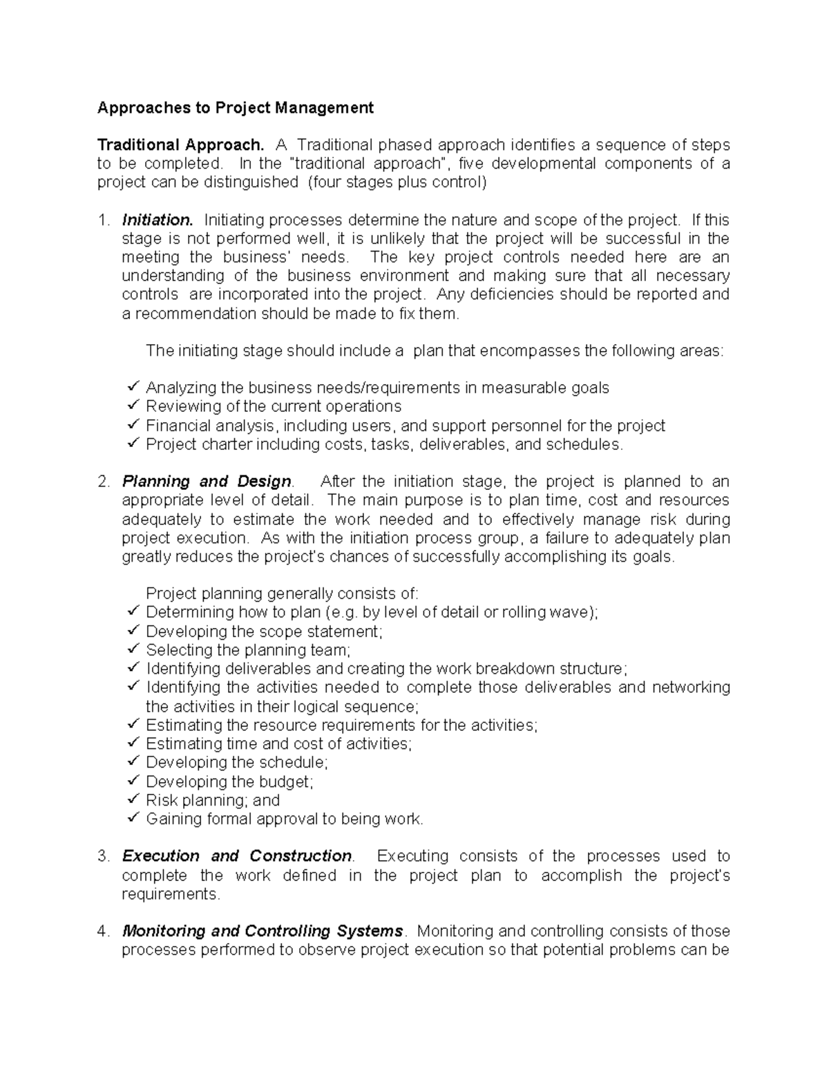 Approaches to Project Management - Approaches to Project Management ...