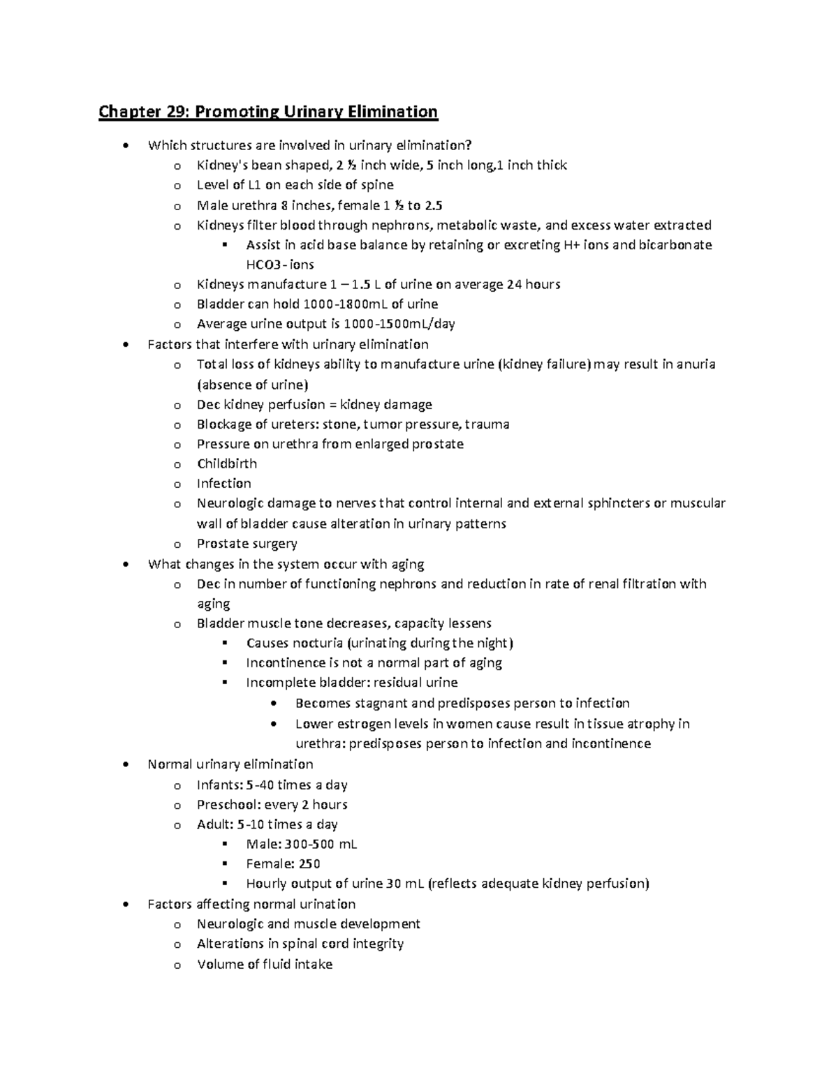 Ch 29 Urinary Elimination - Chapter 29: Promoting Urinary Elimination ...