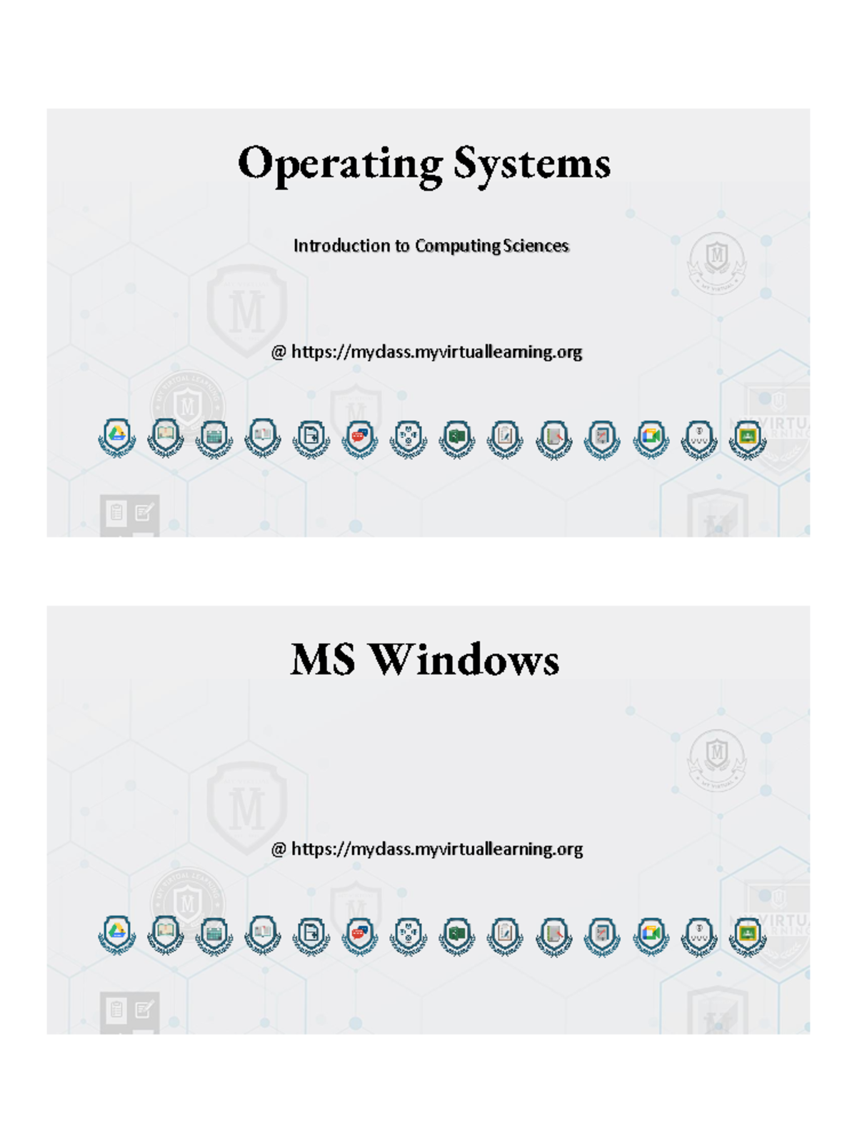 Operating Systems - myvirtuallearning Introduction to Computing ...