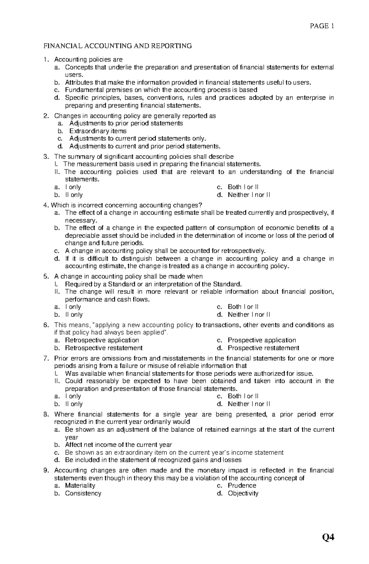 Accountancy topic quizzers 2021 in Auditing - FINANCIAL ACCOUNTING AND ...