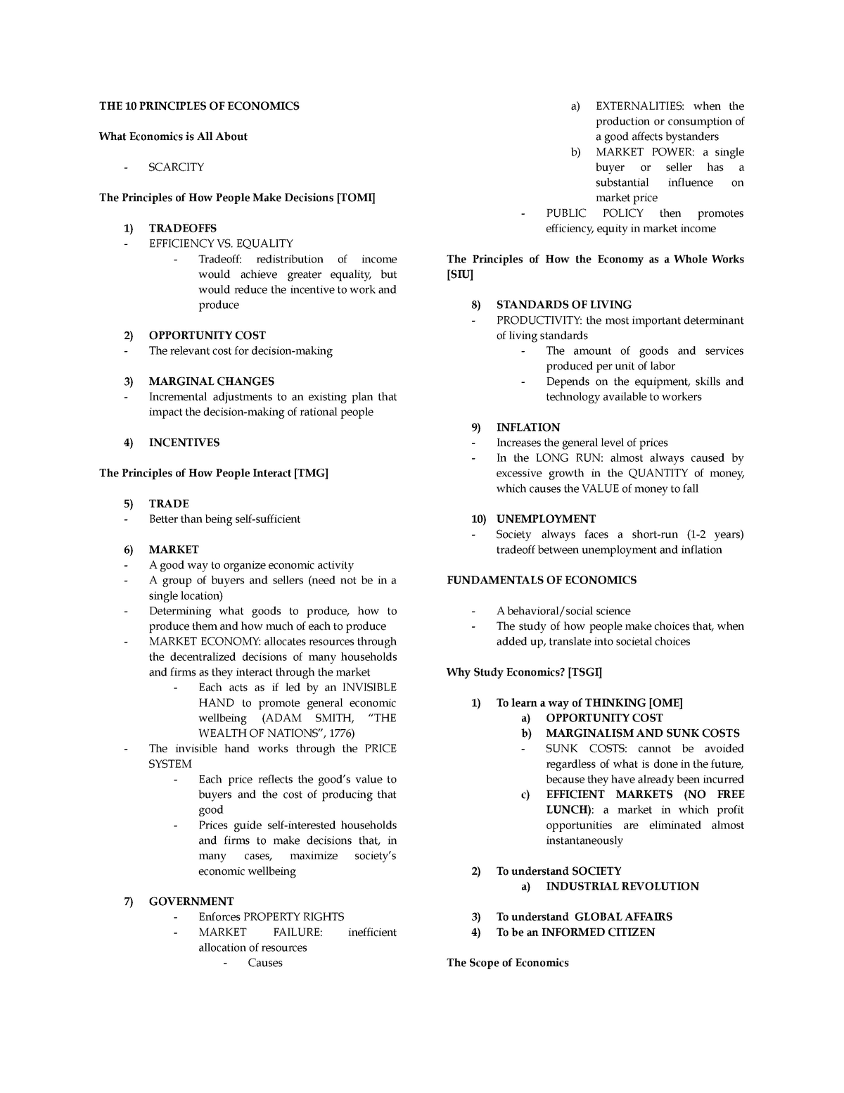 E102-Exam Reviewer- Principles of Microeceonomics by Gregory Mankiw ...