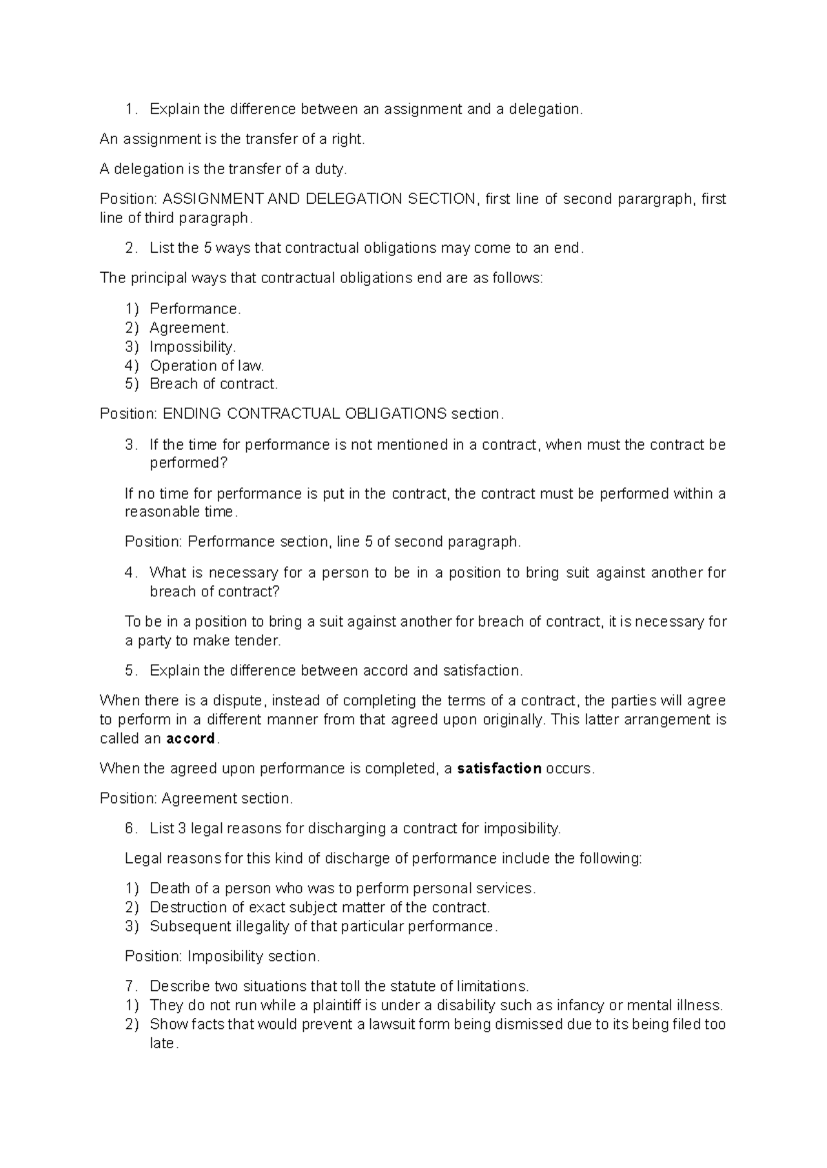 difference between assignment and delegation in contract law