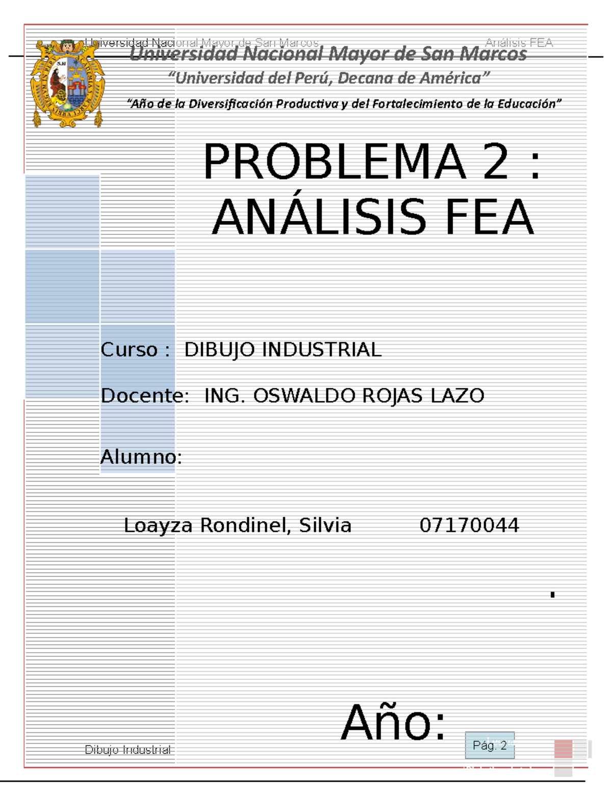 PROB 2-FEA - dibujo - Dibujo Industrial Leonardo 3M [Pick the date ...