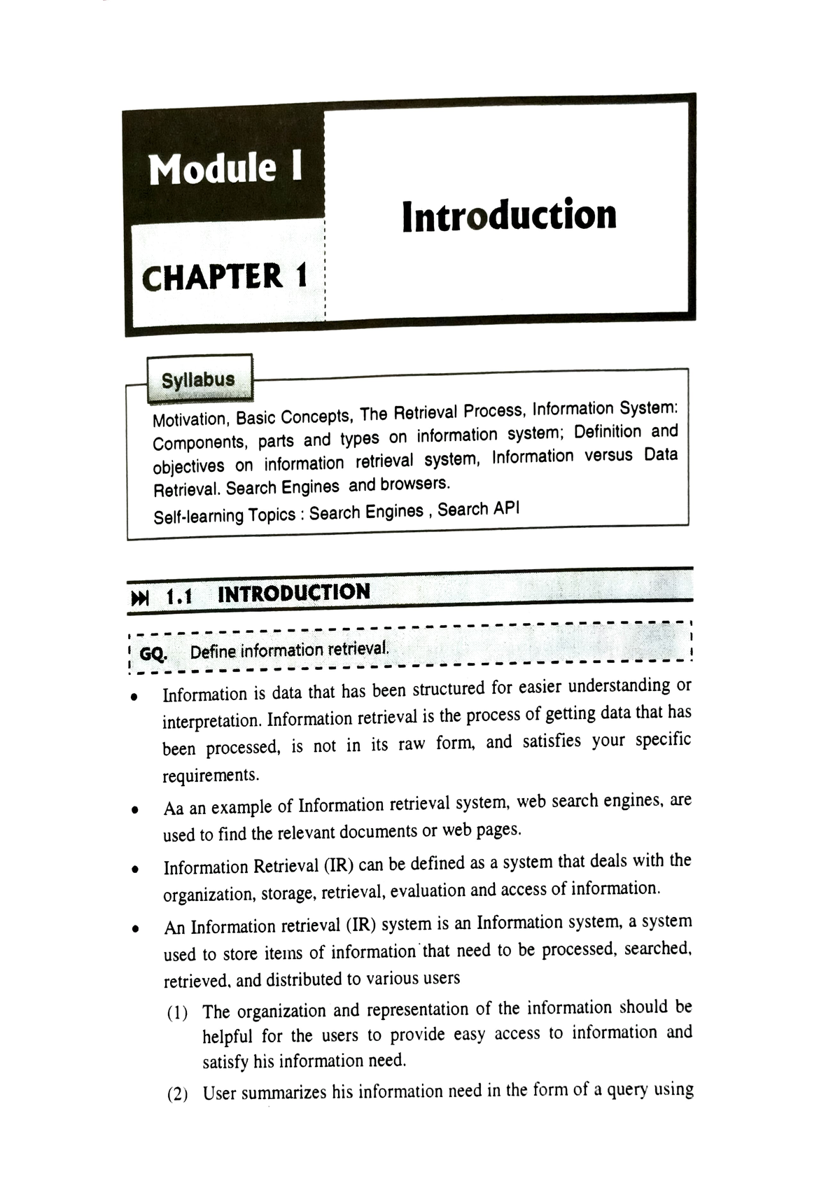 Module 1 - Hahaha - Module I Introduction CHAPTER 1 Syllabus Motivation ...