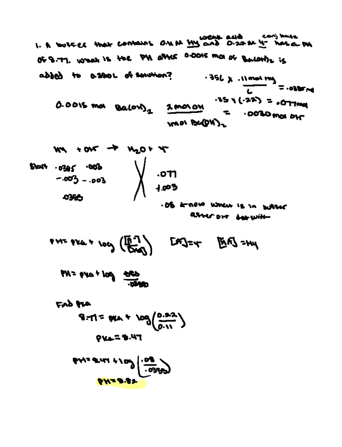 Buffer Practice Chem 129 Studocu