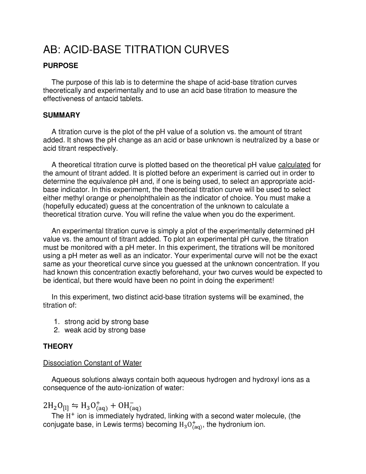 Lab Manual Acid Base Titration Curves Using A Ph Mete vrogue.co