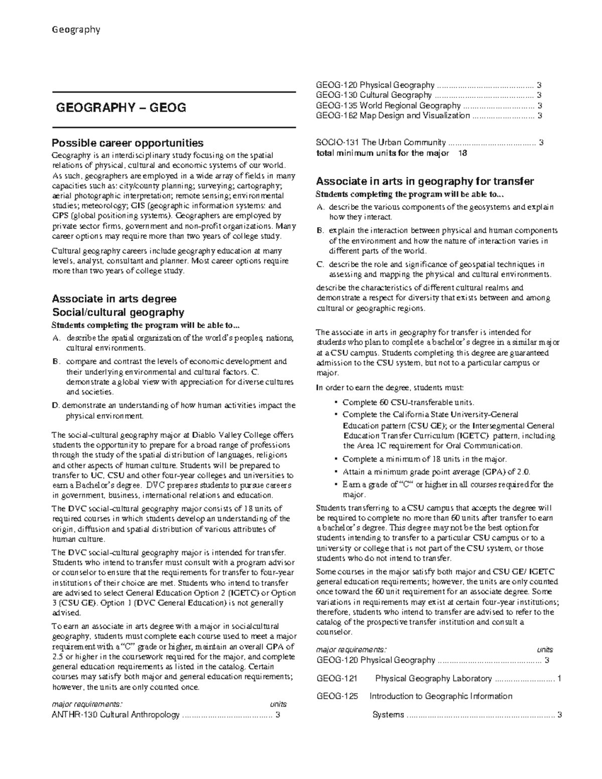 Geography info - GEOGRAPHY – GEOG Possible career opportunities ...