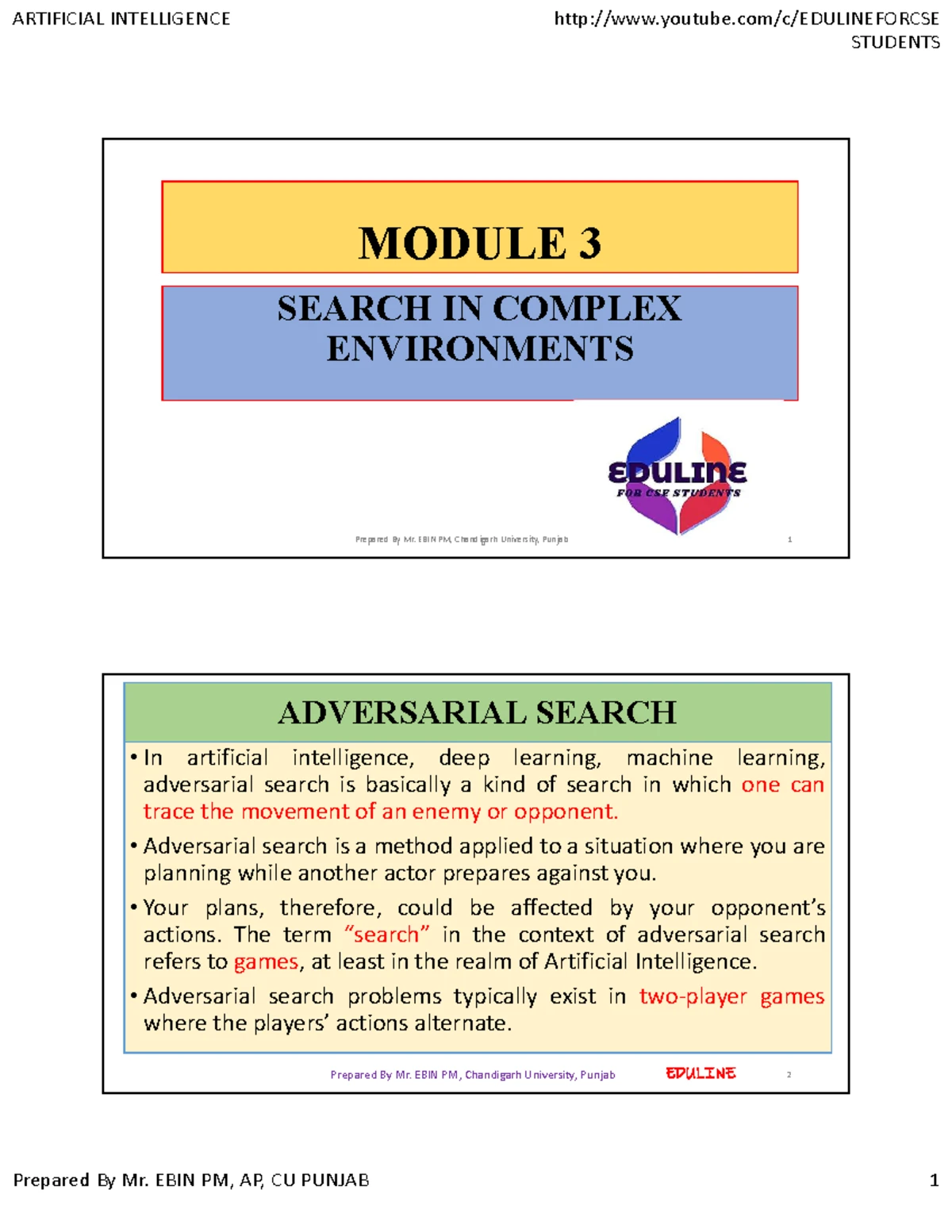 AI KTU 2019 Scheme - STUDENTS MODULE 1 INTRODUCTION TO ARTIFICIAL ...