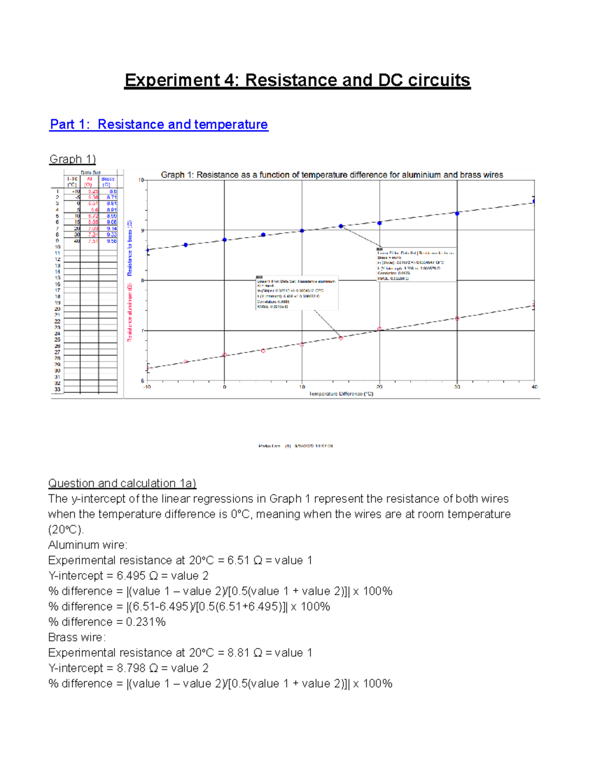 Experiment 4 introduction of Resistance and DC circuits - Experiment 4 ...