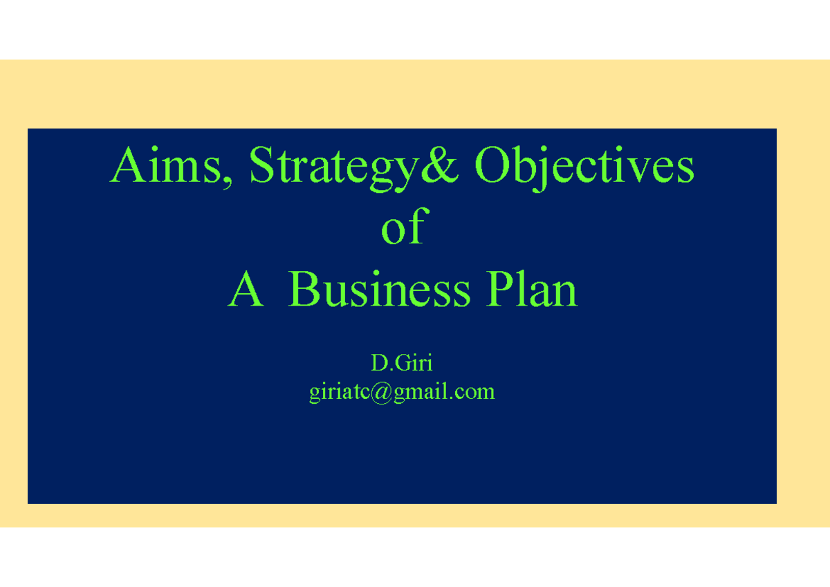 2.Aims, Strategy & Objectives - Aims, Strategy& Objectives of A ...