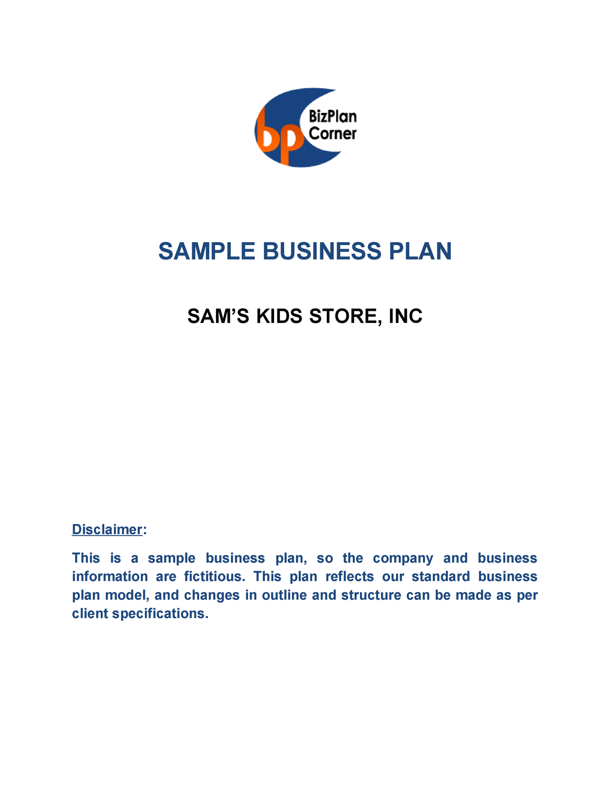 sample business plan pdf for students doc