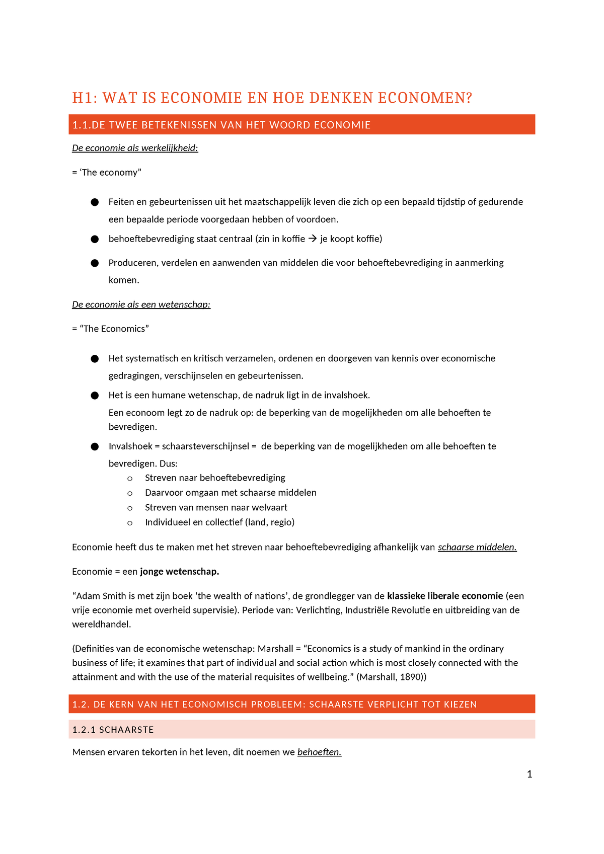 Samenvatting-WOA - Samenvatting Welvaart, Ongelijkheid En Armoede - H1 ...