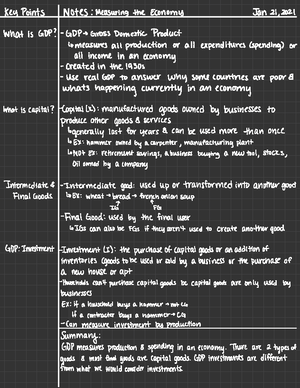 Econ 104 - Summary Introduction To Macroeconomics Analysis - Economic ...