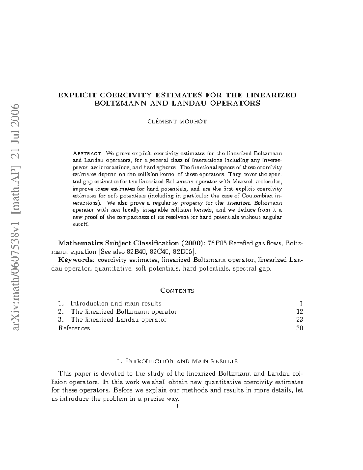 0607538 - Cours - arXiv:math/0607538v1 [math] 21 Jul 2006 EXPLICIT ...