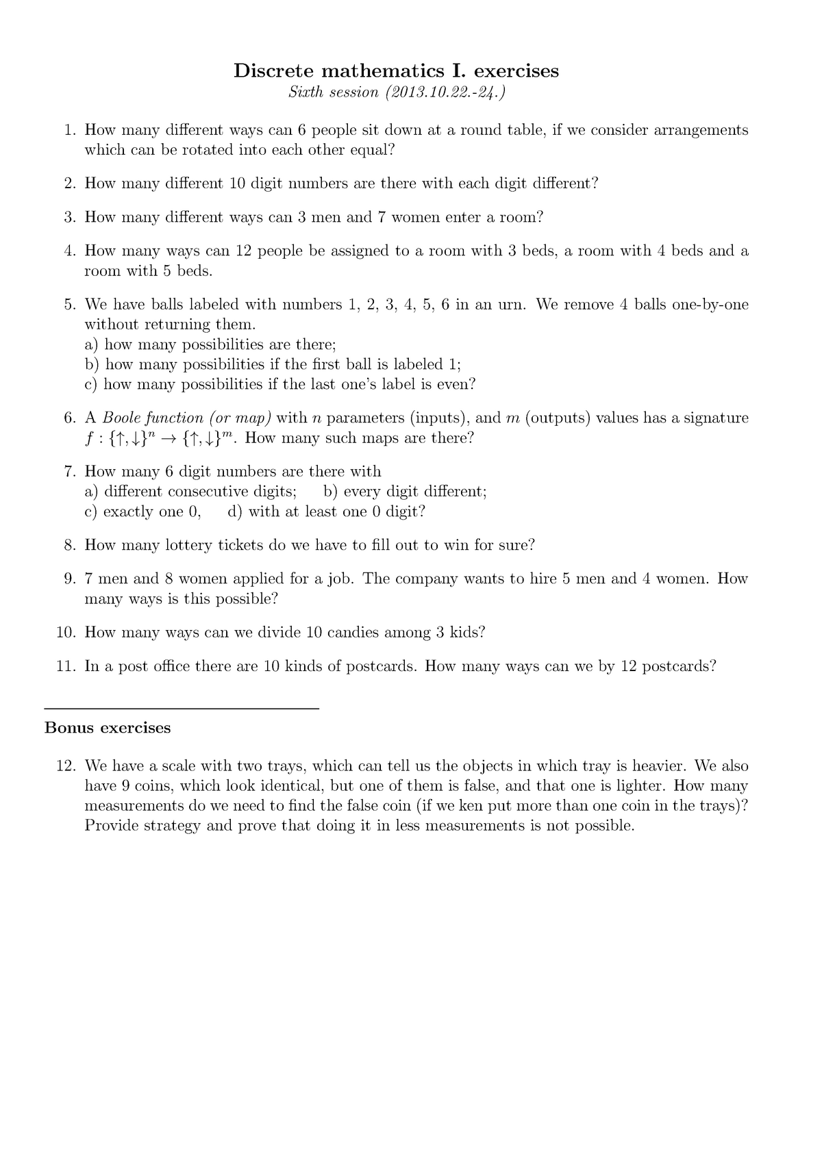 Dm1 Ex06 Practical Exercises For Discrete Math Discrete Mathematics Studocu