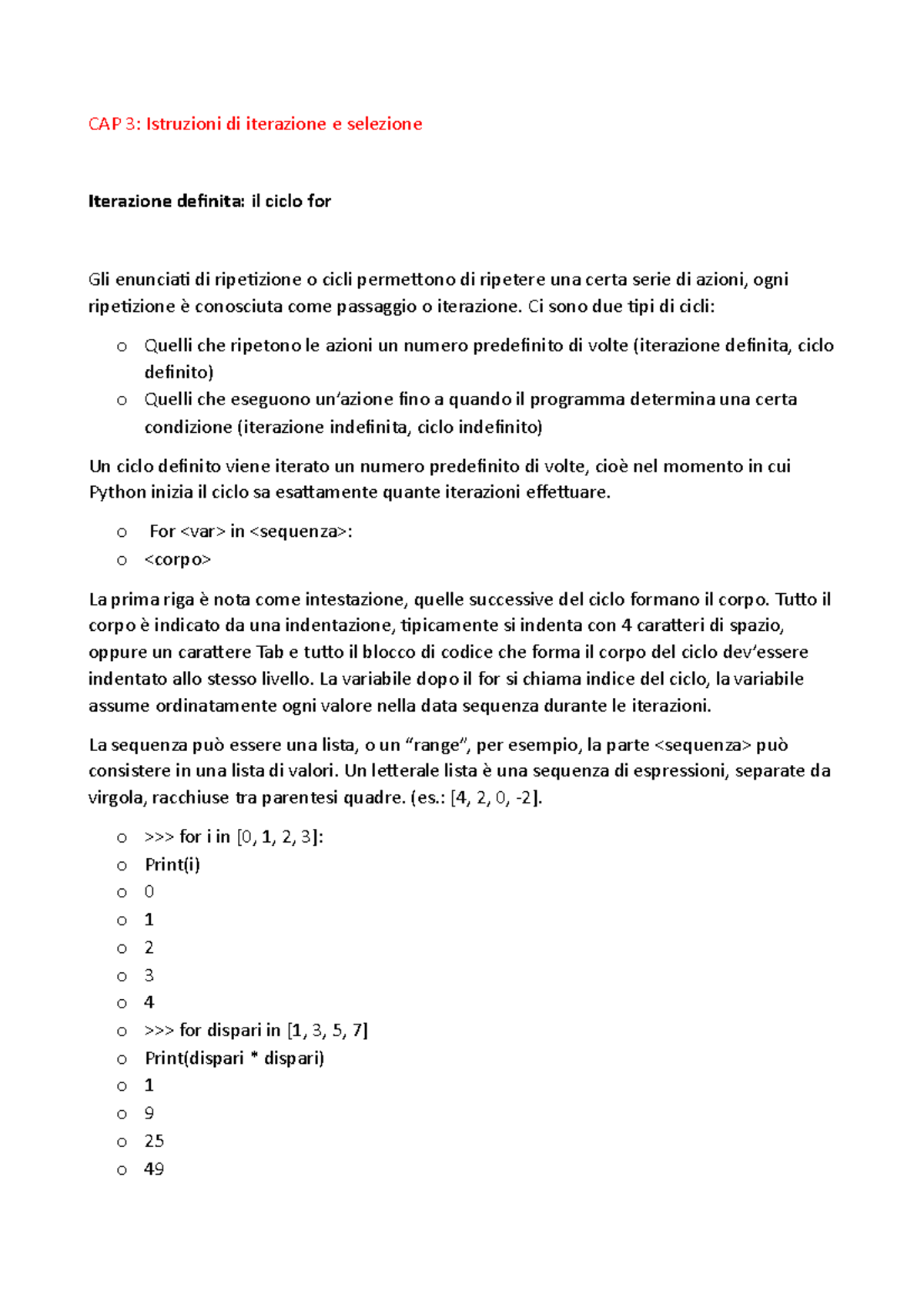 Coding E Fondamenti Di Intelligenza Artificiale CAP 3 - CAP 3 ...