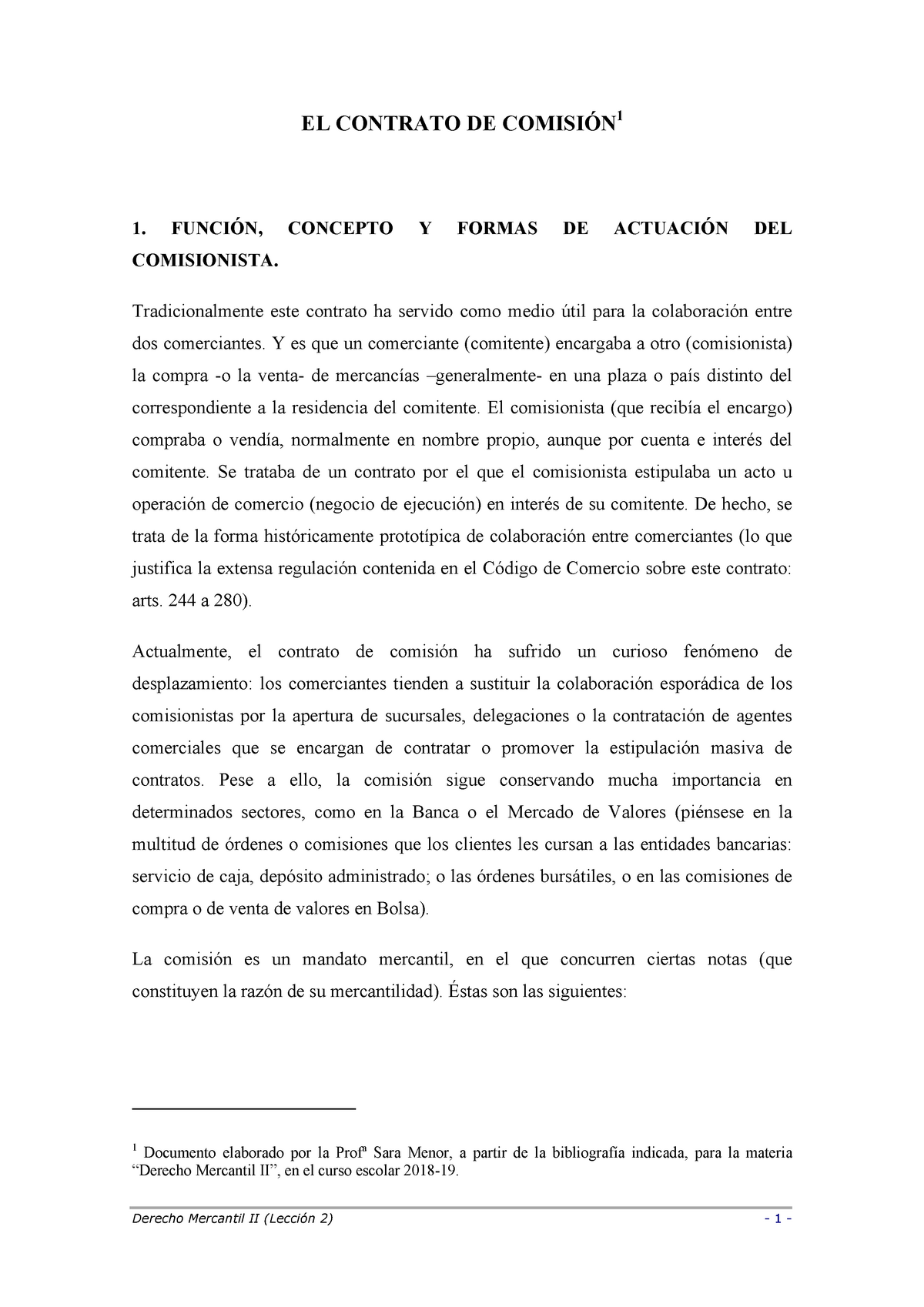 Tema 2 Contrato De Comisión El Contrato De ComisiÓn 1 1 FunciÓn Concepto Y Formas De 6051