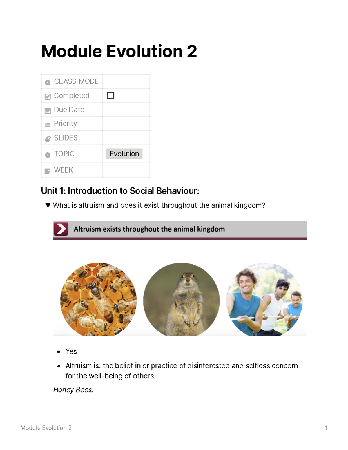 Module Evolution 2 - Lecture notes 2 - Module Evolution 2 CLASS MODE ...