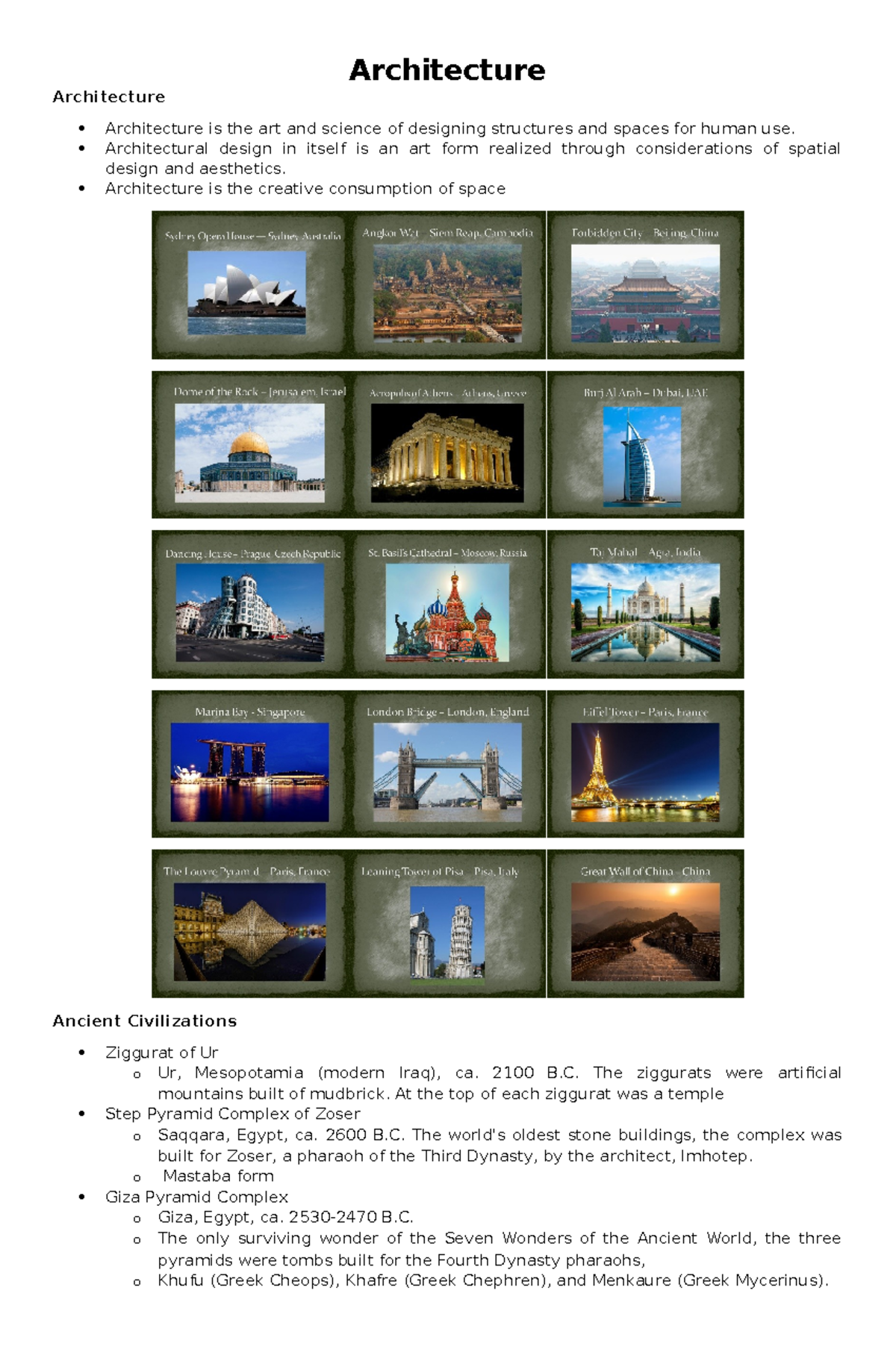 Architecture - PDF Converted Notes - Architecture Architecture ...
