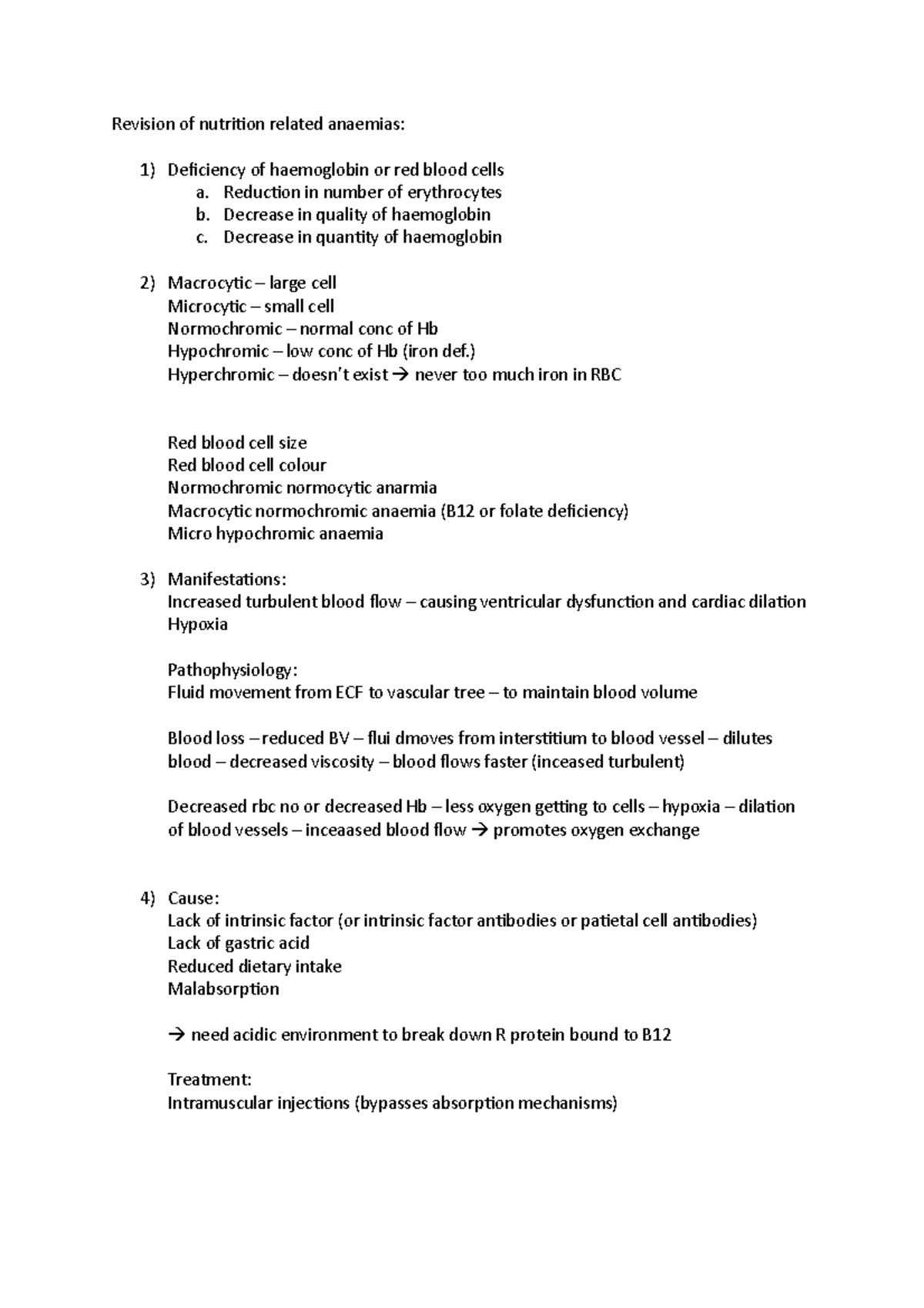 Revision of nutrition related anaemias - Revision of nutrition related ...