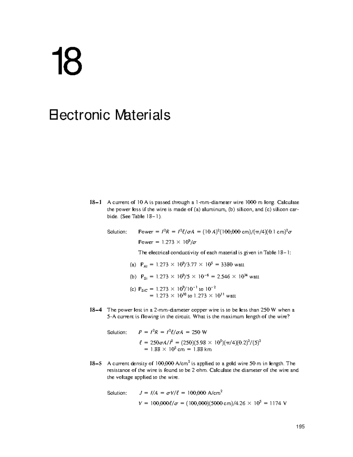 fundamentals of materials science and engineering18장 195 18 El ec t r