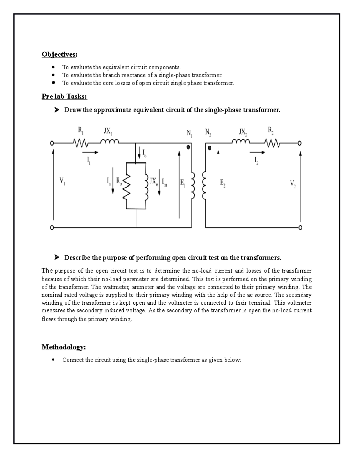 Lab1 - Electric Machine lab work - Objectives: To evaluate the ...