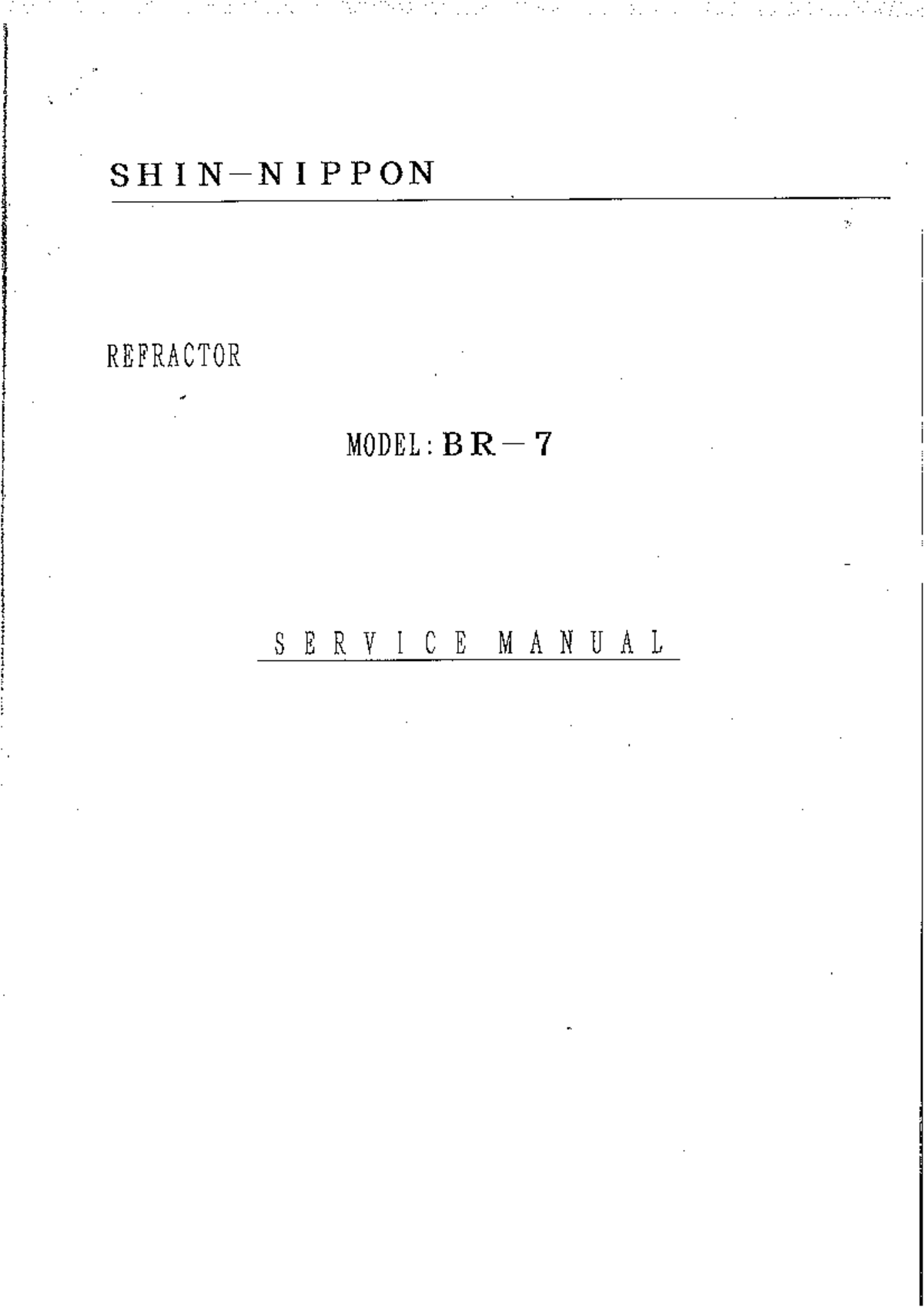 ShinNippon BR7 Service manual Electricidad y electronica basica