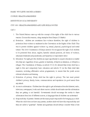 HIV AIDS Chapters 1 - 5 - Lecture notes 1-5 - CHAPTERS OUTLINE LECTURE ...