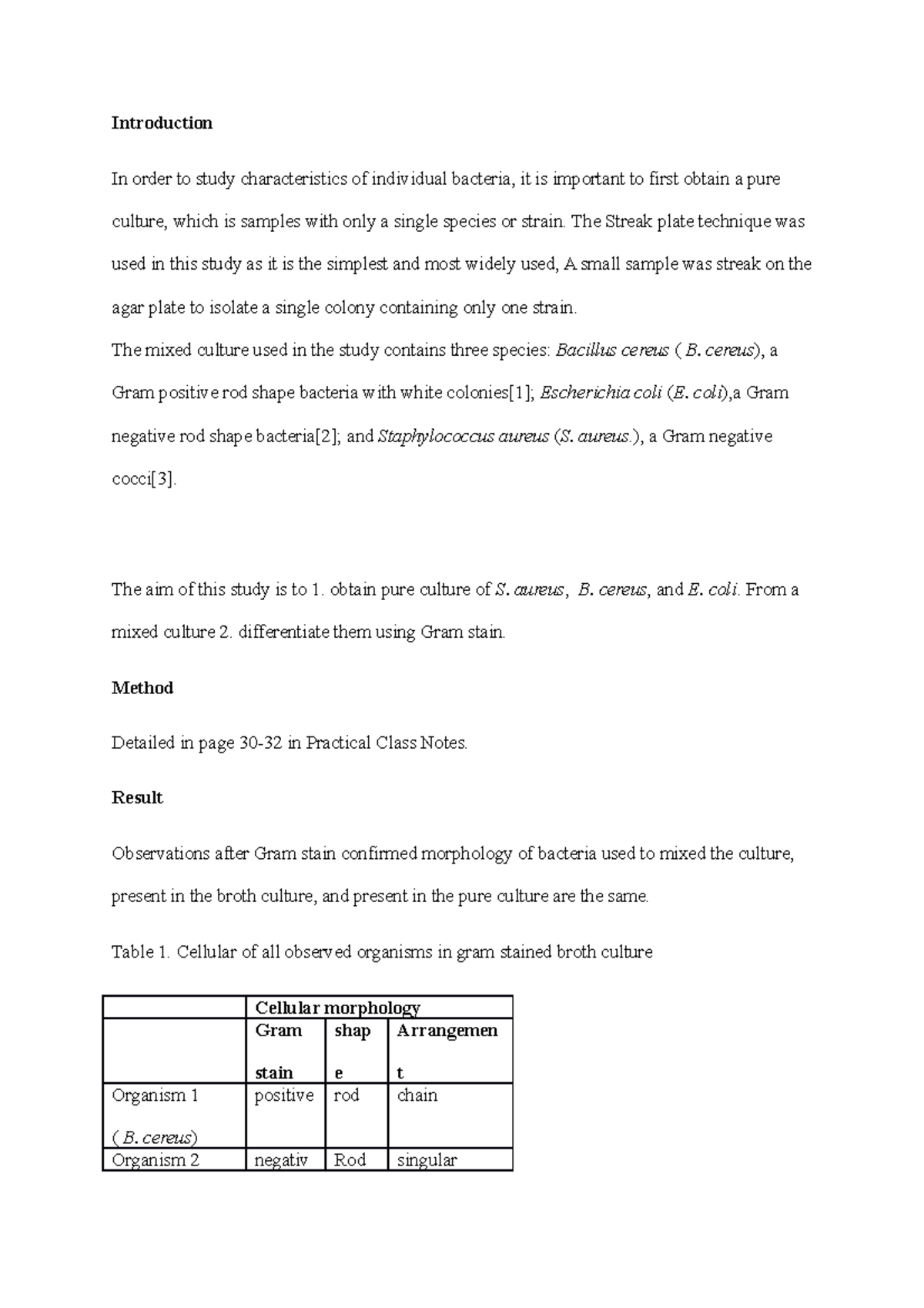 Lab report 1 MIC Introduction In order to study characteristics of