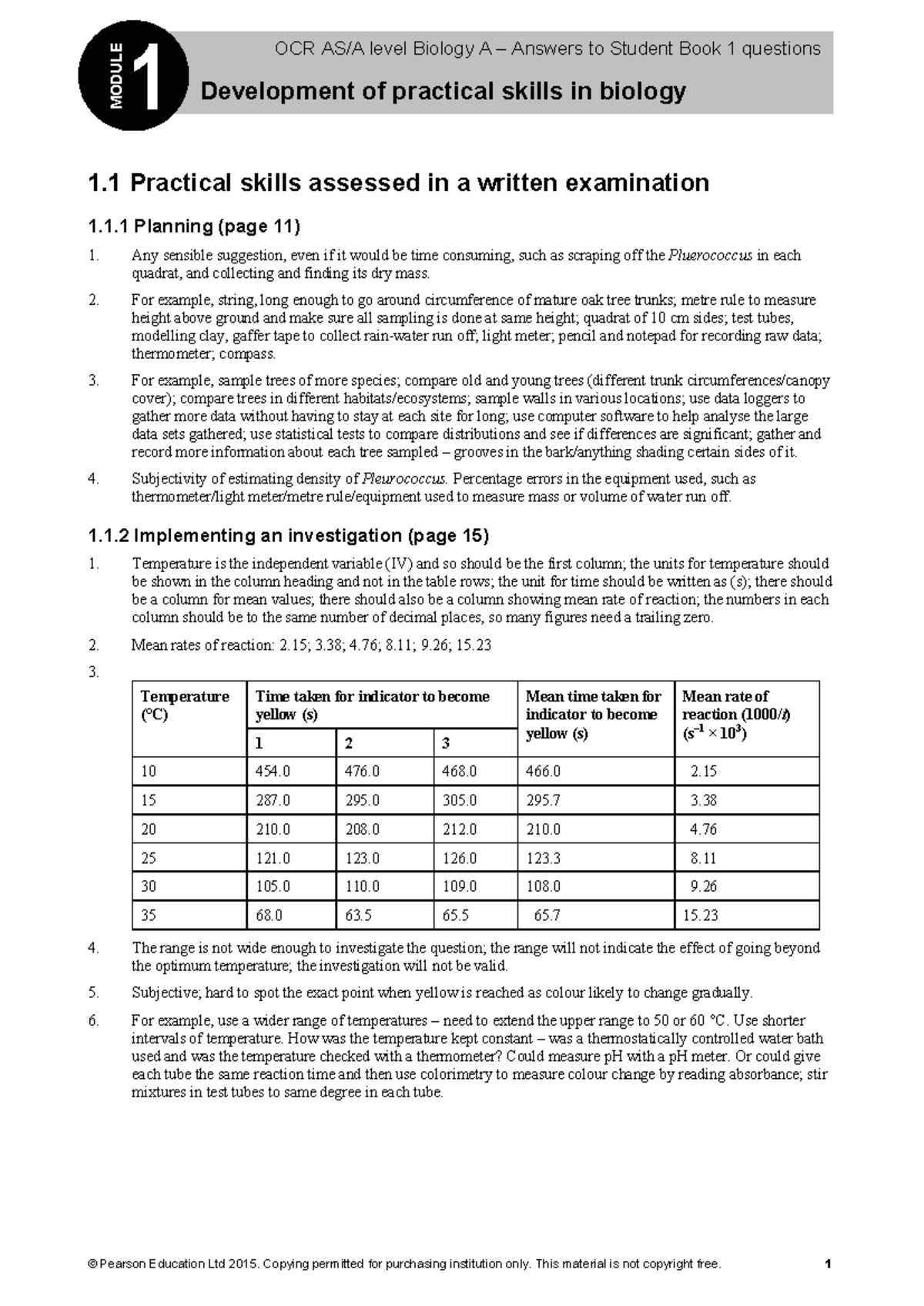 OCR AS and A Level Biology A SB 1 Answers Combined Final - Development ...