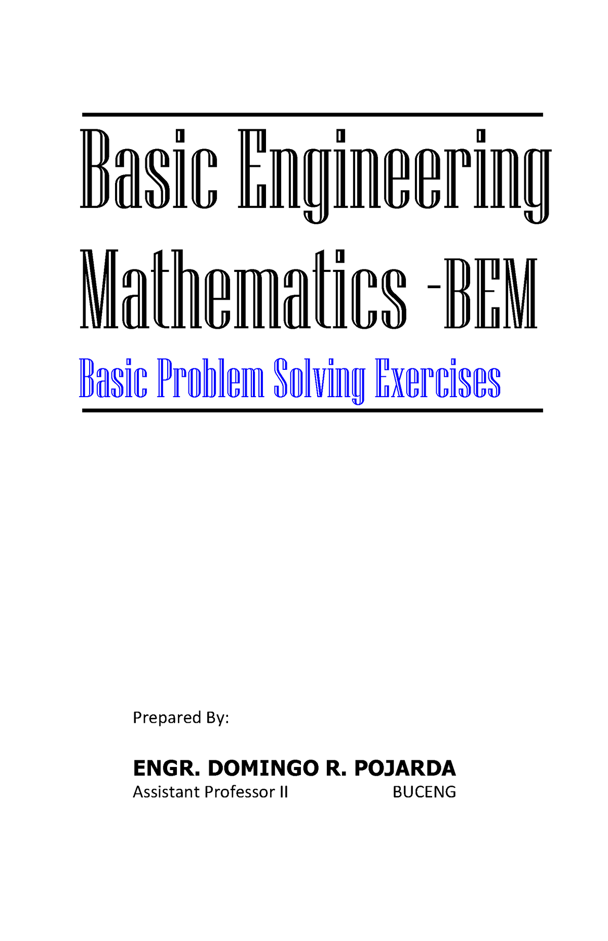 basic problem solving exercises