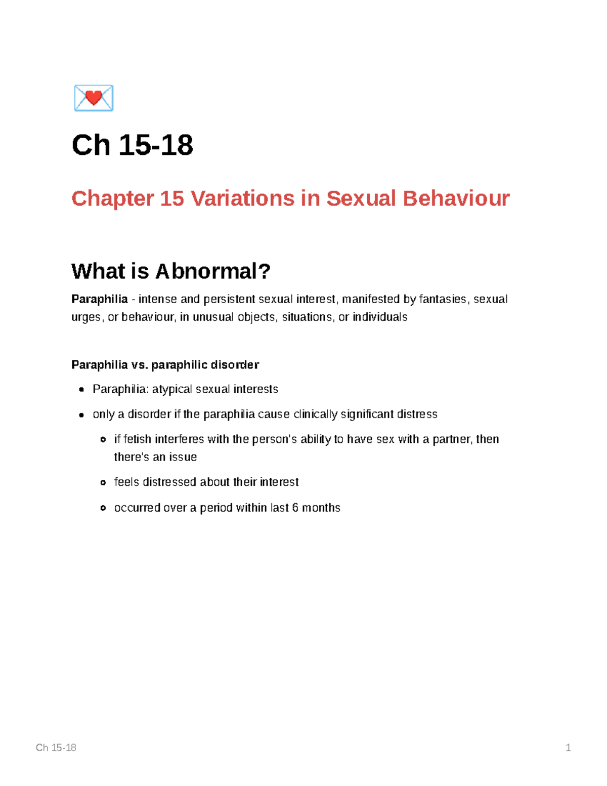 Psych 2076 Exam 3 (Chapter 15,17,18) - 💌 Ch 15- Chapter 15 Variations ...